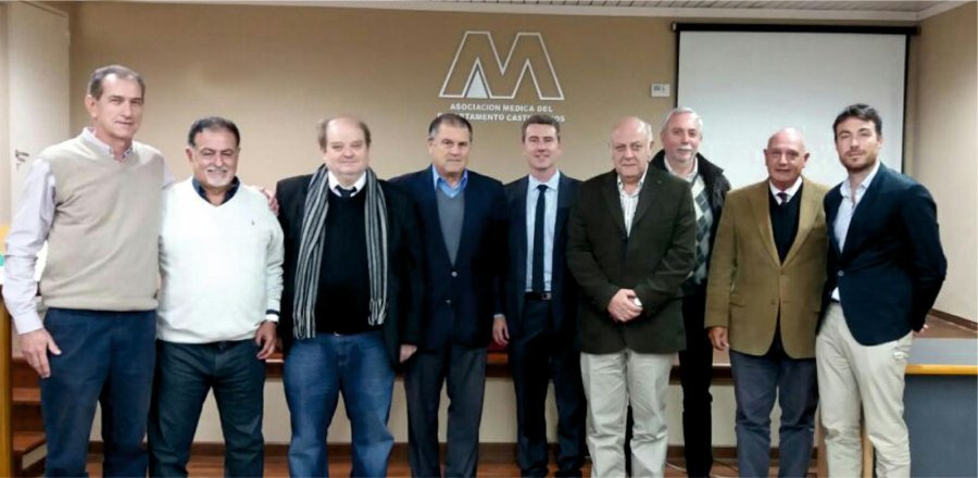 FOTO AMDC NUEVA CONDUCCION./ Roberto Saras&iacute;n, H&eacute;ctor Roca, Gerardo Beceyro, Jorge Romero Hiriart, Juan Carlos Allochis, Julio Epelbaum, Sergio Ortiz, Oscar Williner y Luciano Pergolesi.