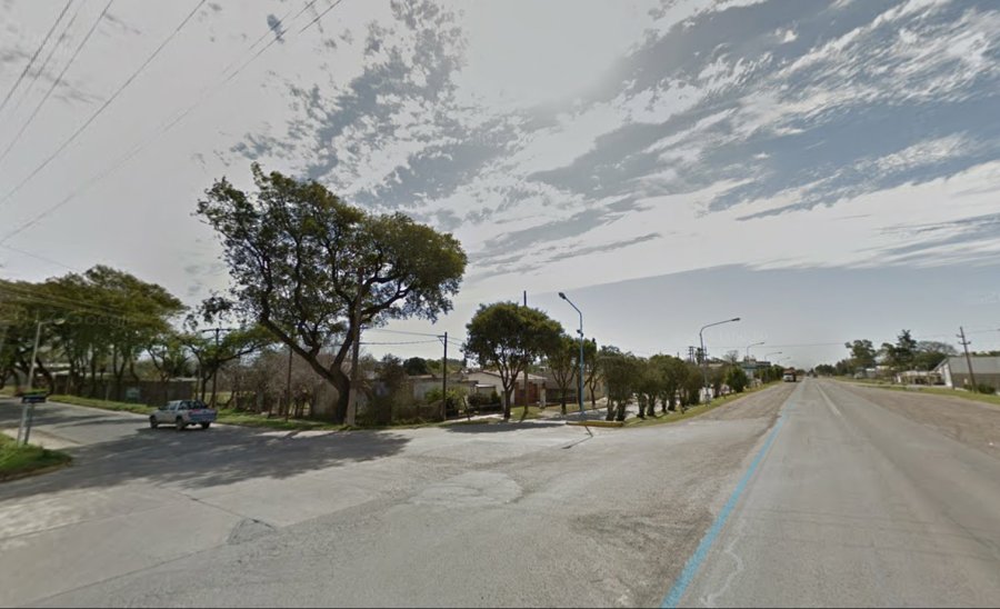 La intersecci&oacute;n de estas arterias, en la planta urbana de San Jorge, fue el escenario del siniestro.- Foto Google del lugar del accidente