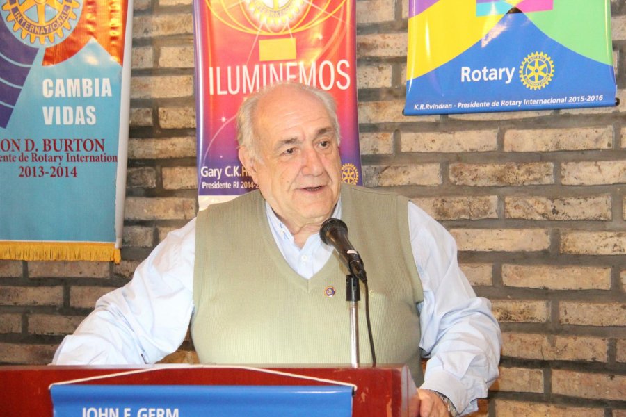 FOTO J. BARRERA// ALFREDO MONTEVERDE./ El rotario se refiri&oacute; a la labor period&iacute;stica y agradeci&oacute; al periodismo rafaelino.