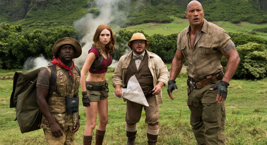 FOTO ARCHIVO// JUMANJI EN LA SELVA./ Escena de uno de los atractivos estrenos de la sala del Bv. Santa Fe.