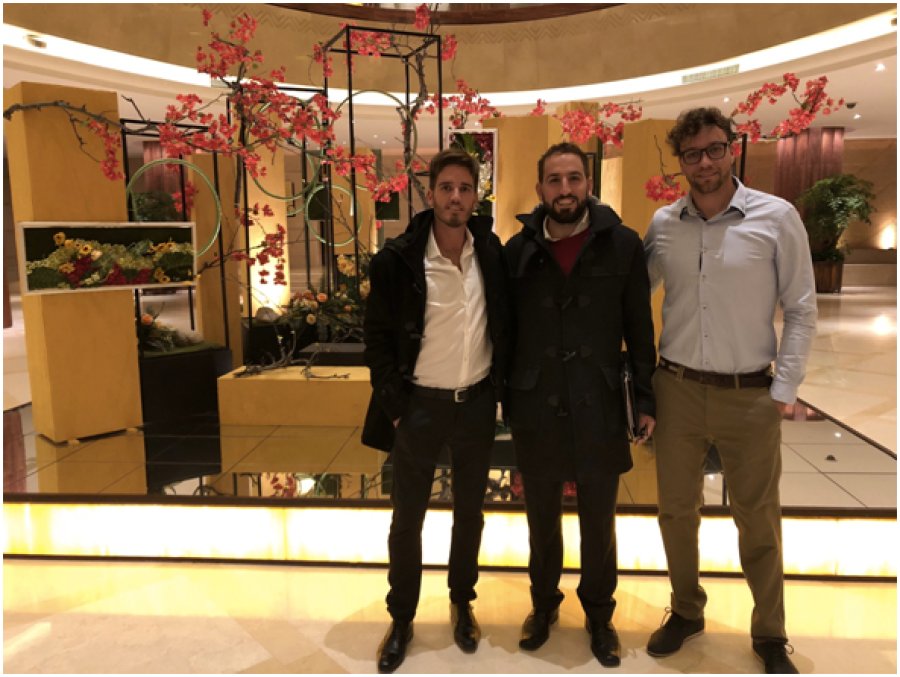 FOTO WACOVI PARTNERS LOCALES. Agustin Vincenti, Augusto Catal&aacute;n y Franco Giuliani.