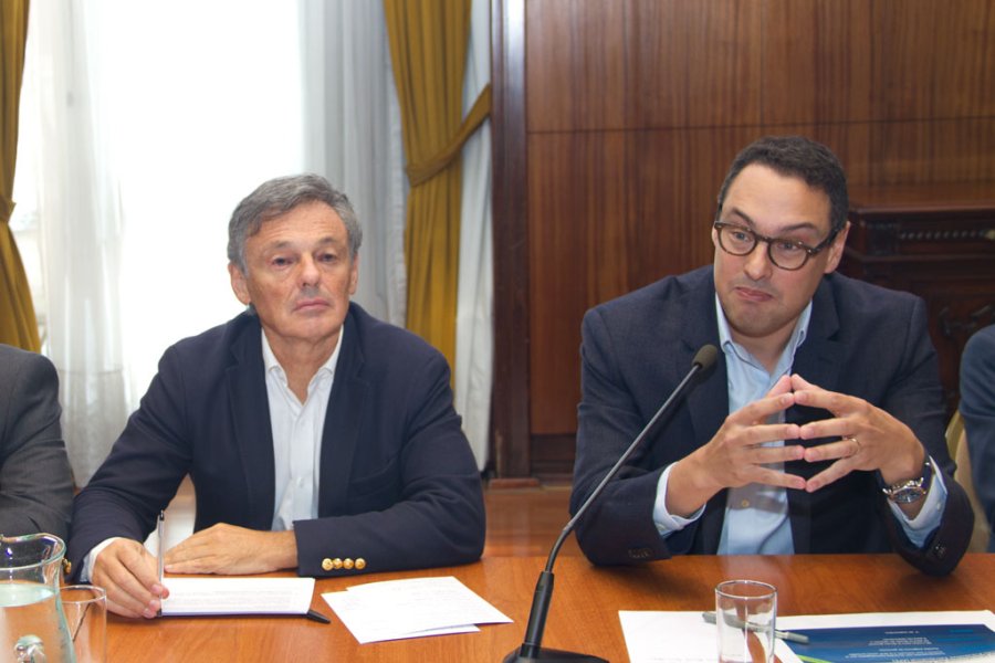 FOTO AFIP ANUNCIOS. Cabrera y Cuccioli, el viernes.
