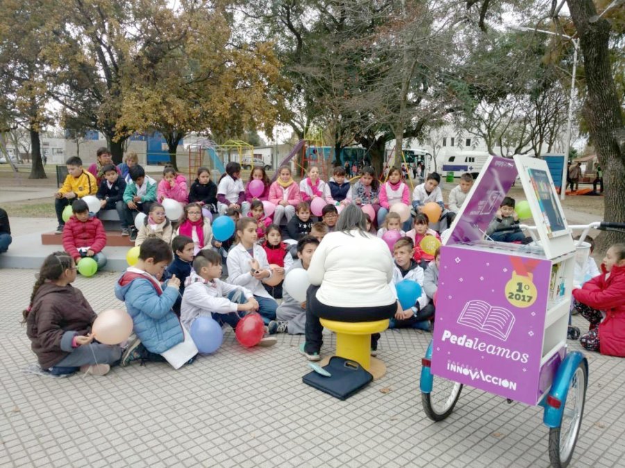 FOTO MUNICIPIO PEDALEAMOS./ Una de las actividades de ayer en la quinta jornada de la semana del libro.