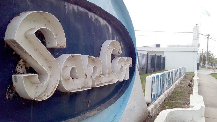 FOTO CLARIN SANCOR./ Ya se desprendió de una planta en Coronel Moldes (Córdoba).