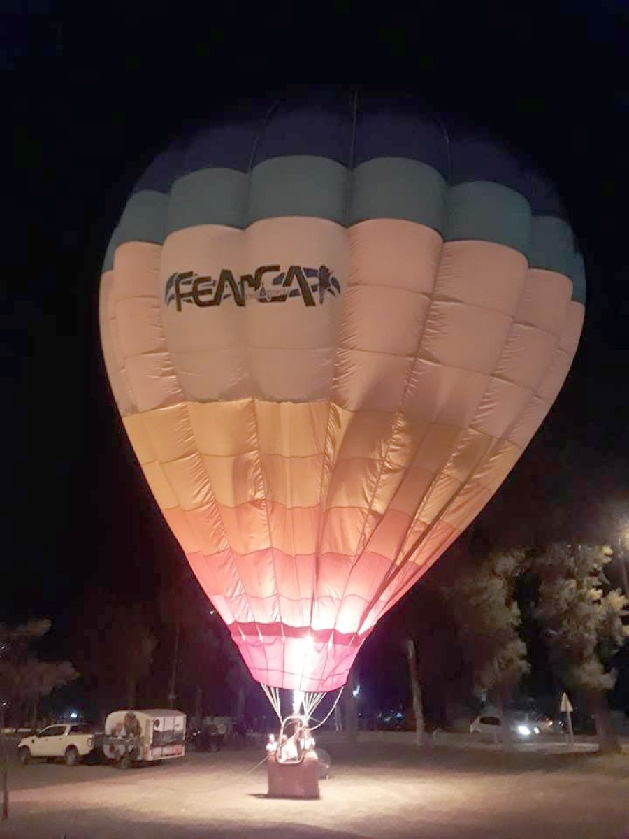 FOTO FEARCA GLOBO AEROSTÁTICO./ Se realizó el armado y vuelo.