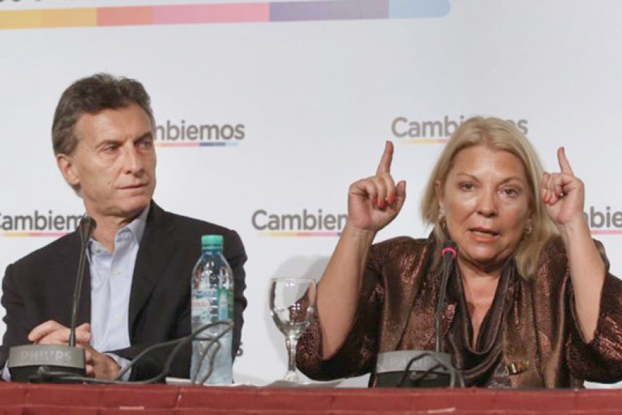 FOTO ARCHIVO NA SERIOS. Macri y Carri&oacute;, tras una semana complicada.