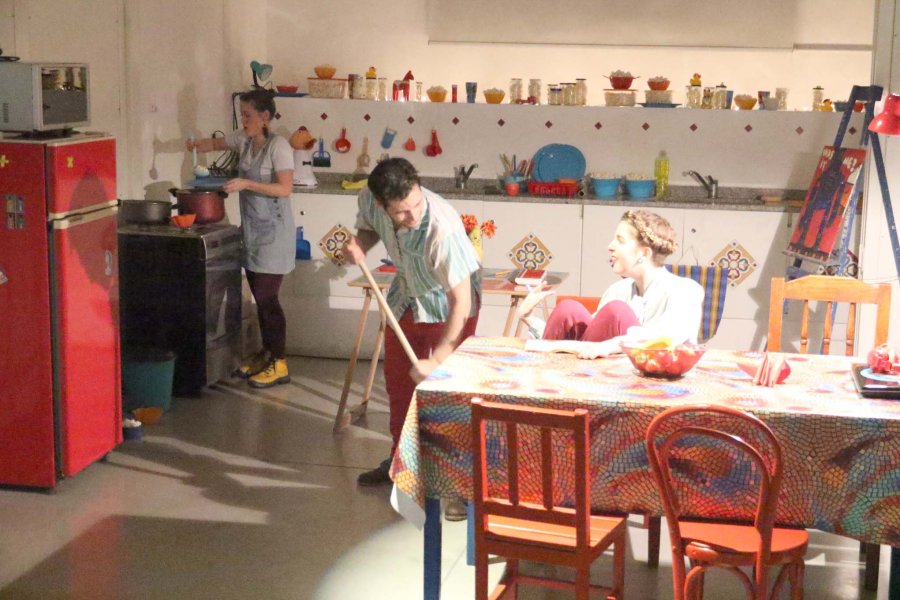 FOTO J. BARRERA PROTAGONISTAS./ Luc&iacute;a, Jos&eacute; y Laura en la puesta del FTR18.