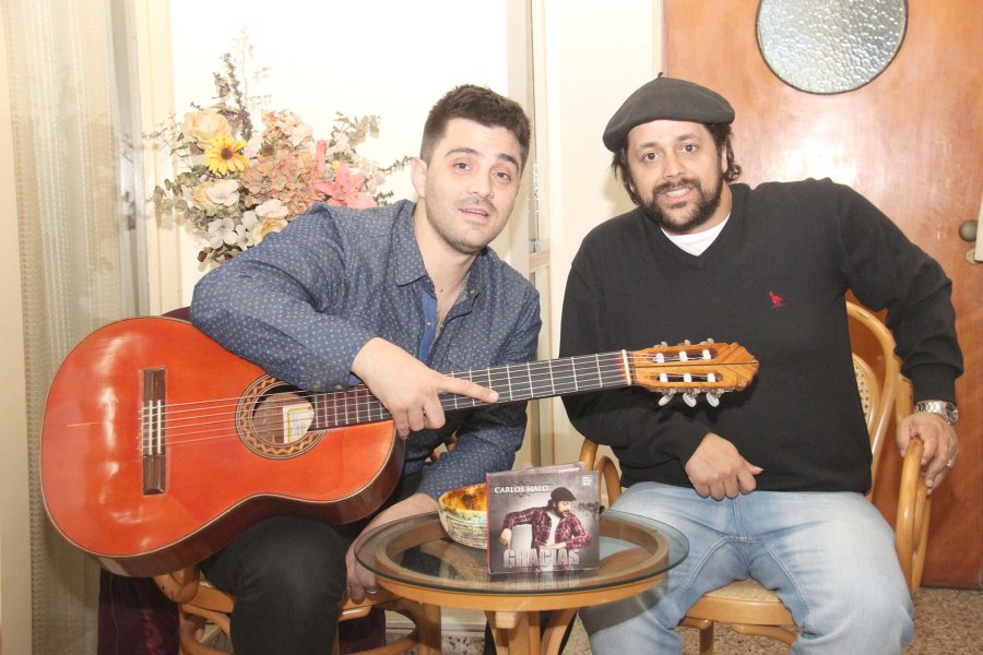 FOTO J. BARRERA// EN LA REDACCION./ Efra&iacute;n Colombo y Carlos Malo durante su visita.