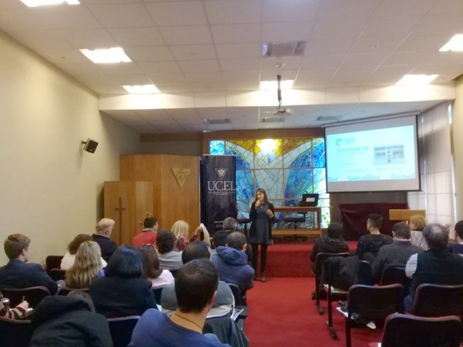 FOTO IDS PAZ CARUSO./ Expuso en una curso en la ciudad de Rosario.