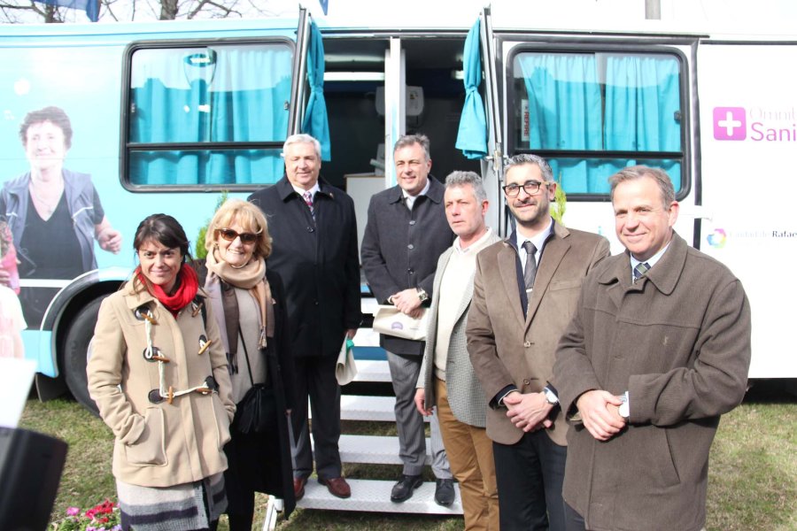 FOTO J. BARRERA EXPO RURAL./ Las autoridades visitaron ayer el programa “Rafaela en Acción”.
