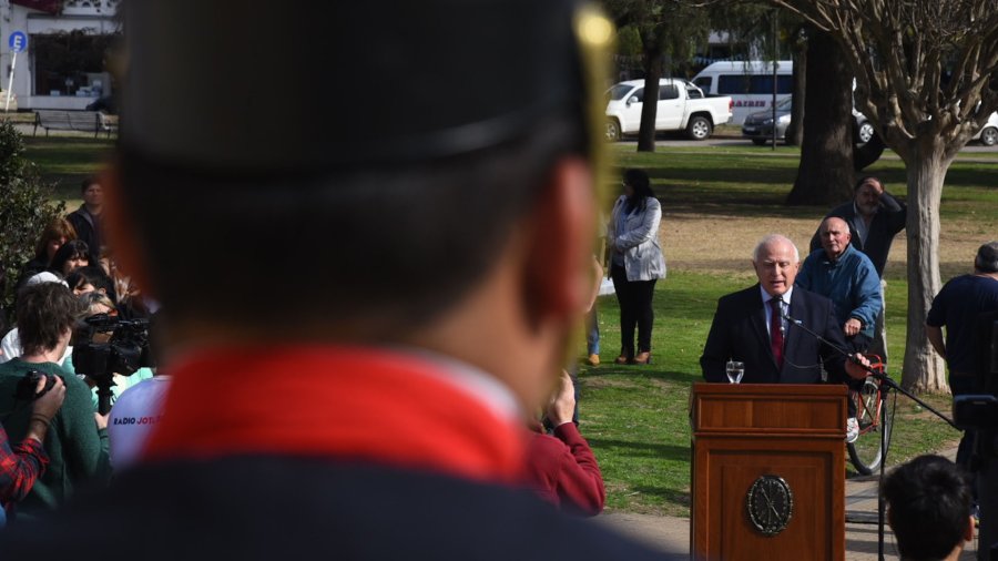 FOTO SCS// MENSAJE./ El primer mandatario provincial durante el acto.