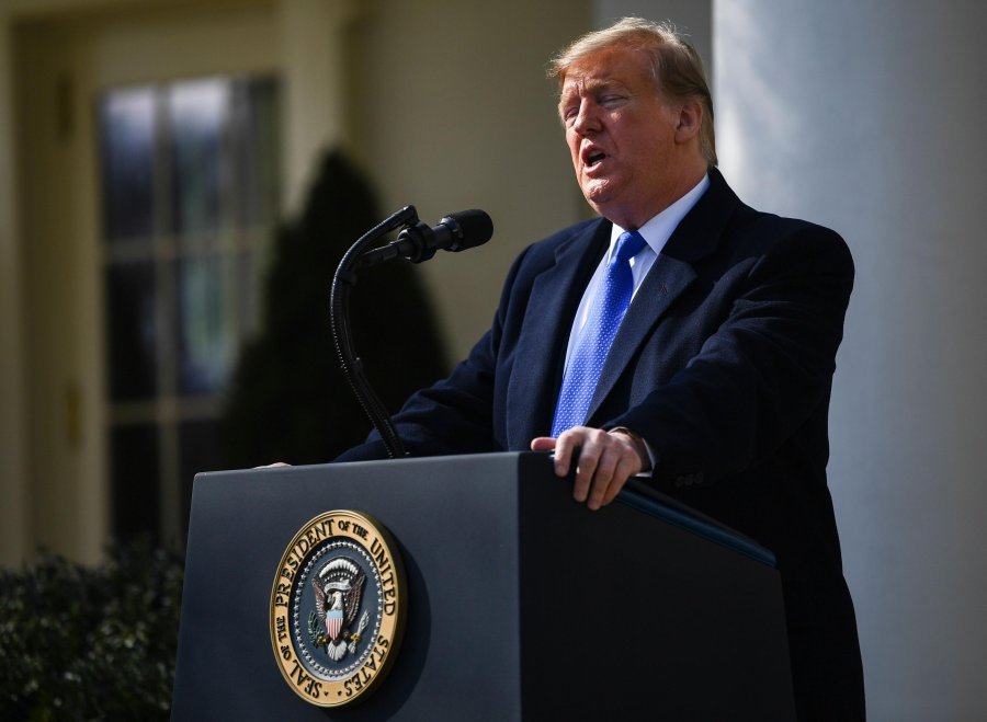 FOTO AFP-NA TRUMP. En los jardines de la Casa Blanca.