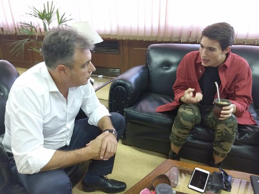 FOTO PRENSA MUNICIPAL ENCUENTRO. Castellano en su despacho junto a Fausto Lozano.