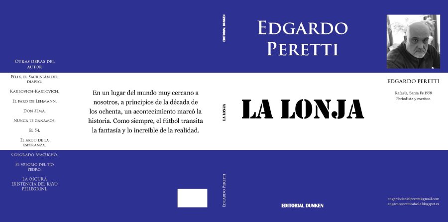 KARLOVICHE LA LONJA. - Portada y solapa principal del nuevo libro.