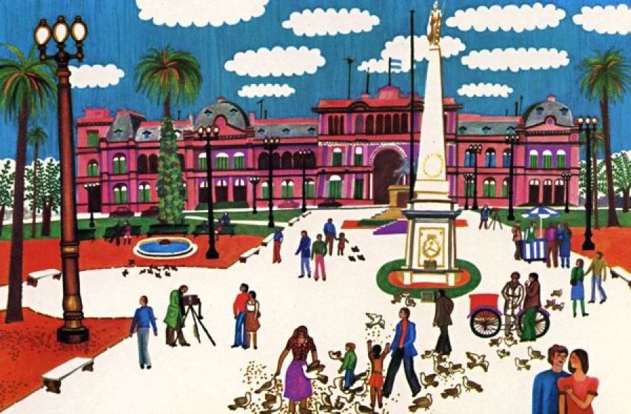 Plaza de Mayo: Marcadores sobre papel - Anikó Szabó