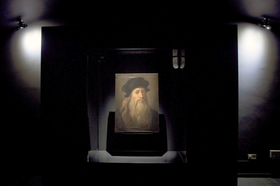 FOTO ARCHIVO TAVOLA LUCANA. Da Vinci, genio del Renacimiento, en el &uacute;nico cuadro considerado como su autorretrato.