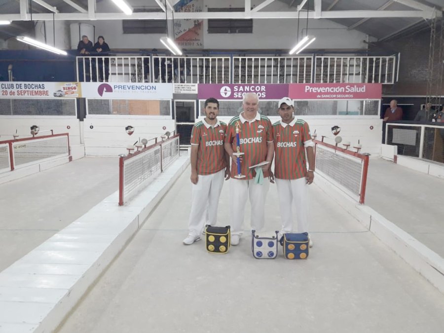 EQUIPO CAMPEON./ El tr&iacute;o que logr&oacute; consagrarse en la final