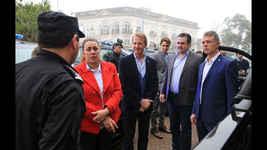 FOTO COMUNICACION// CAMIONETAS// Un momento de la ceremonia llevada a cabo en Rafaela.