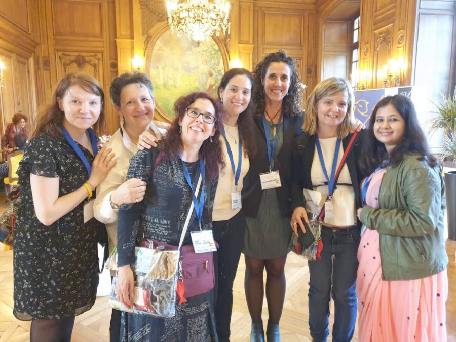 FOTO COMUNICACION UNRAF// BIENVENIDA./Julia Lencioni, del Area de Relaciones Internacionales de la UNRaf, durante su visita a Francia.