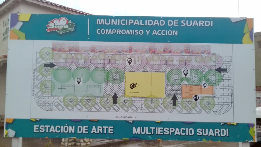 FOTO PRENSA COMUNA./ MULTIESPACIO./ Un corte que ejemplifica los sectores del espacio destinado a la exhibición y venta de obras de arte y otras actividades para la comunidad. TAREAS./ A buen ritmo avanzan los trabajos para adecuar el histórico sitio
