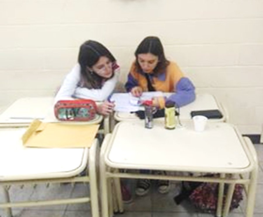 FOTO PRENSA ESCUELA// RAFAELINAS./ Las alumnas que intervinieron en el certamen intercolegial.