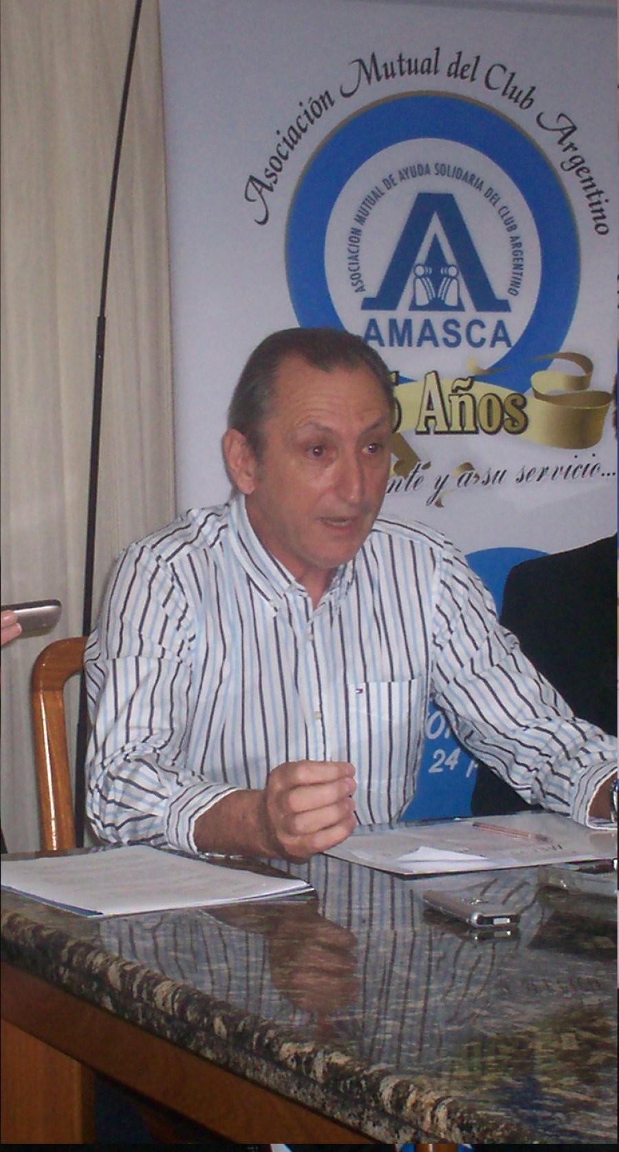 RUBEN SERAFINO./ El titular de la Mutual con sede en nuestra localidad.