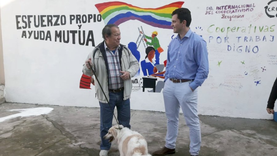 FOTO PRENSA COMUNA// EN LA MATANZA./ Toty Flores junto a Mauro Gilaber.