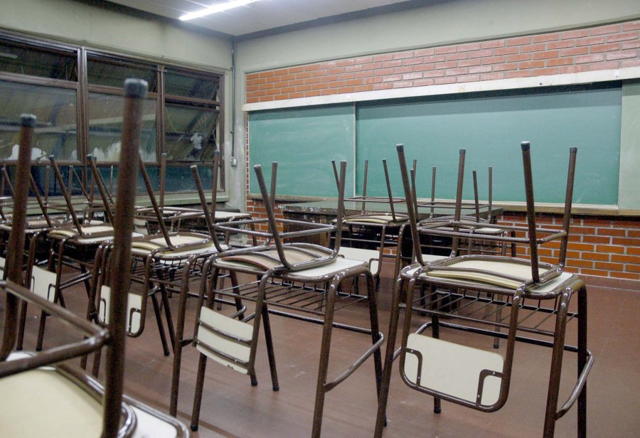 FOTO ARCHIVO  AULAS VACIAS. La escuela argentina en medio de pulseadas entre gremios docentes y gobiernos.