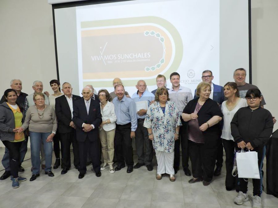 FOTO PRENSA CONCEJO// DISTINCION ANTIGUO POBLADOR./ Los sunchalenses reconocidos en 2018.