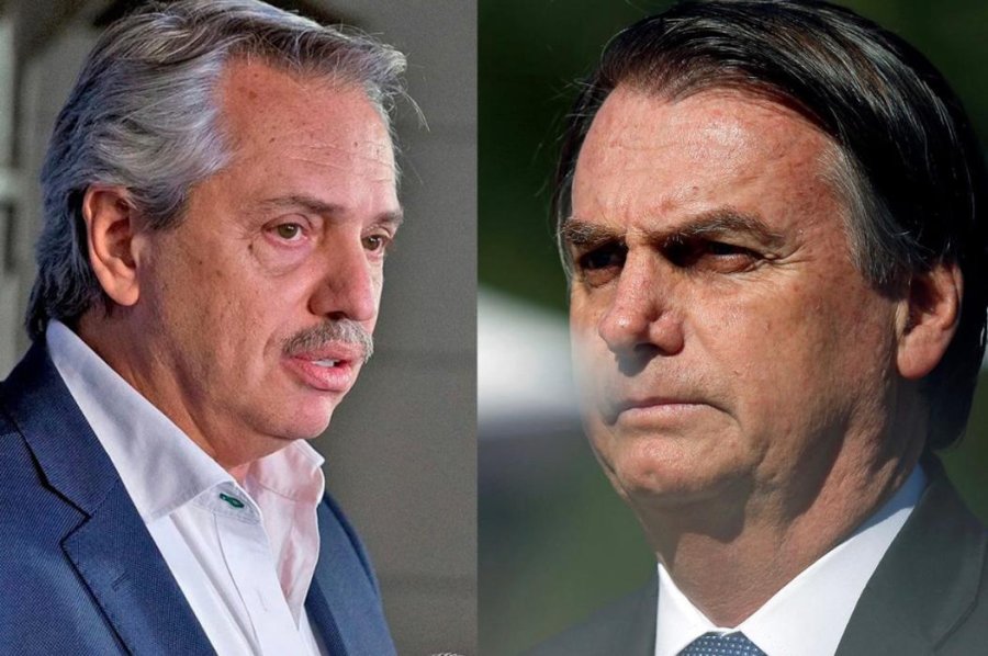 FOTO ARCHIVO SIN QUIMICA. Alberto Fern&aacute;ndez y Jair Bolsonaro auguran una relaci&oacute;n complicada.