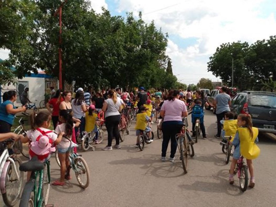 BICICLETEADA./ Se desarroll&oacute; por las calles del pueblo.