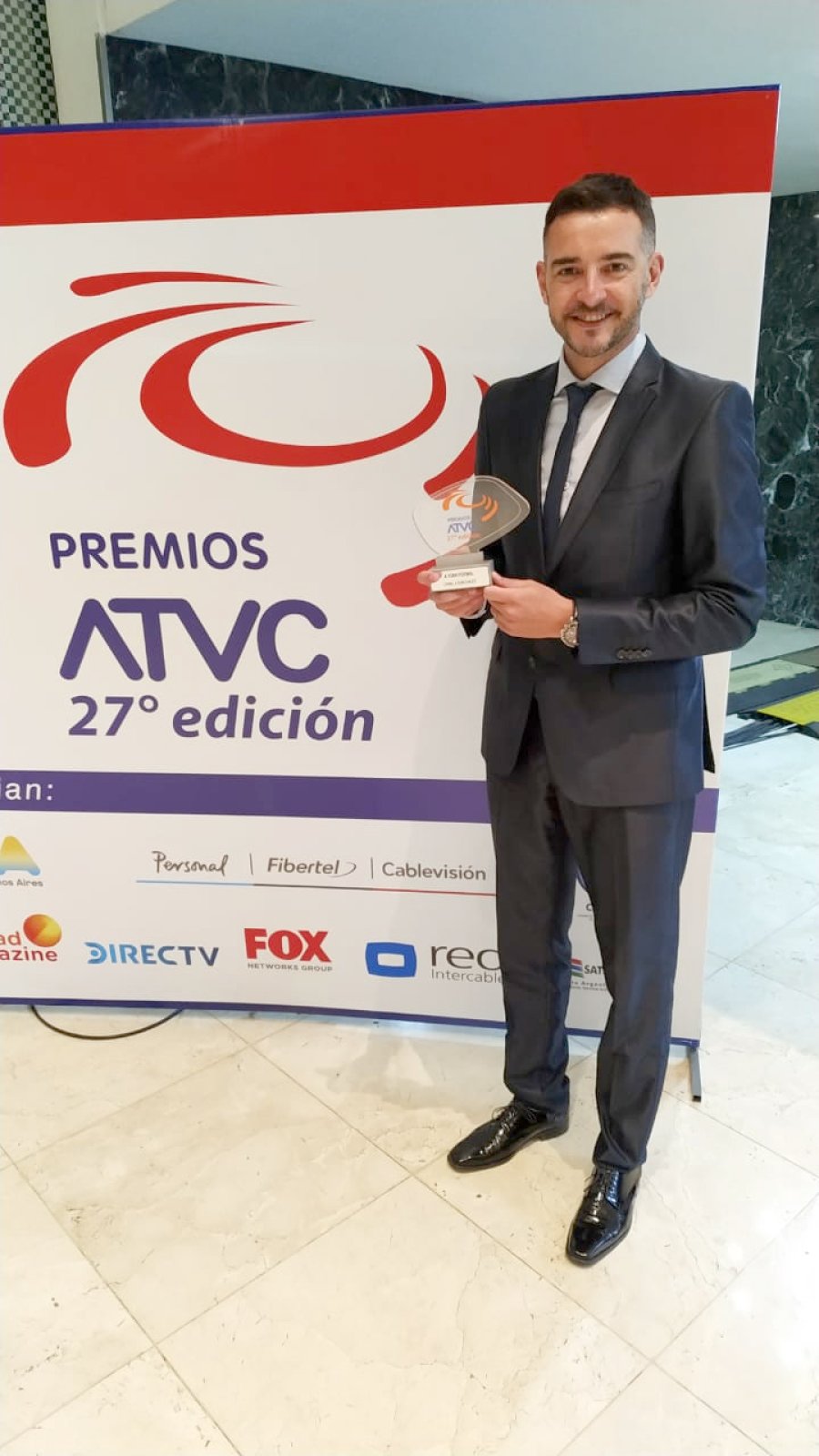 FOTO PRENSA ATF// LUCAS GAGGI./ El conductor celebra el nuevo galard&oacute;n.