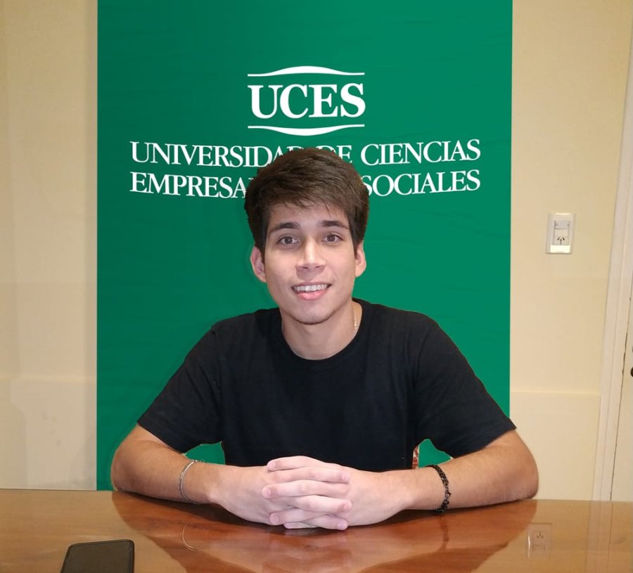 FOTO PRENSA UCES AGUST&Iacute;N PAZ./Alumno del &uacute;ltimo a&ntilde;o de la Licenciatura que se dicta en UCES Rafaela.