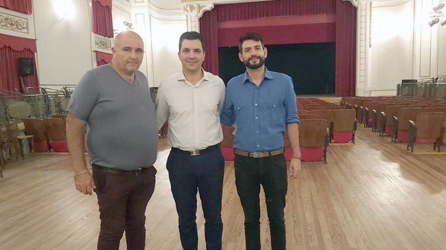 FOTO PRENSA COMUNA// PRESENTACI&Oacute;N./ Gustavo Milanesio, Mauro Gilabert y Fernando Molinas, el pasado 10 de enero.