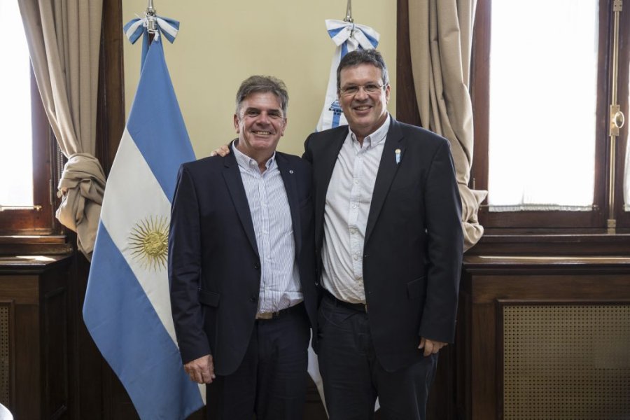FOTO SCS// ENCUENTRO./ El pasado mi&eacute;rcoles Trist&aacute;n Bauer recibi&oacute; a Jorge Llonch.