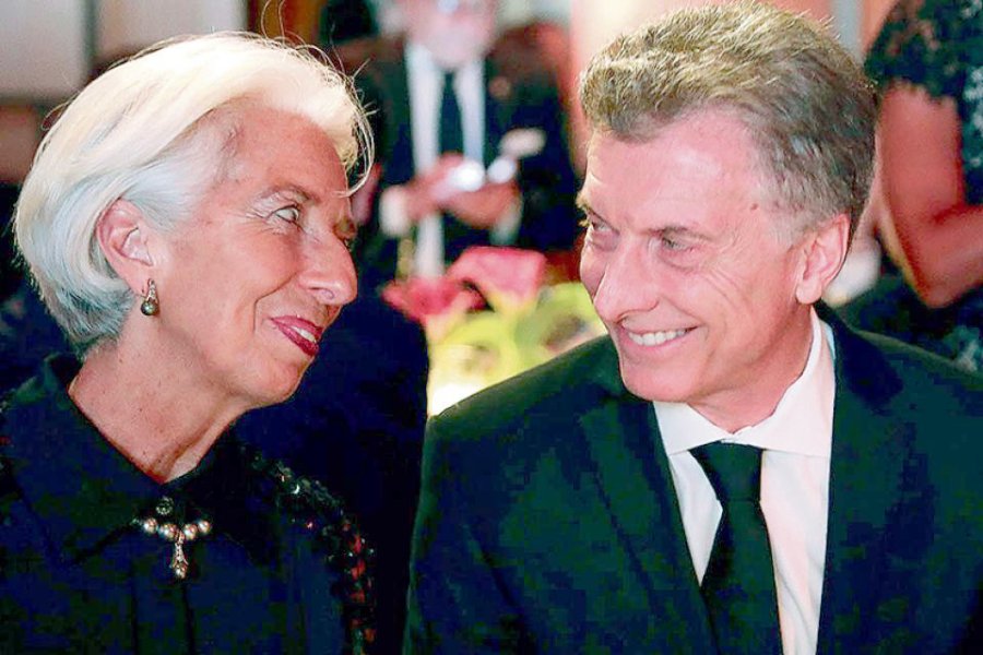 FOTO ARCHIVO ENDEUDADOS. Lagarde y Macri, sonrisas en tiempos mejores.