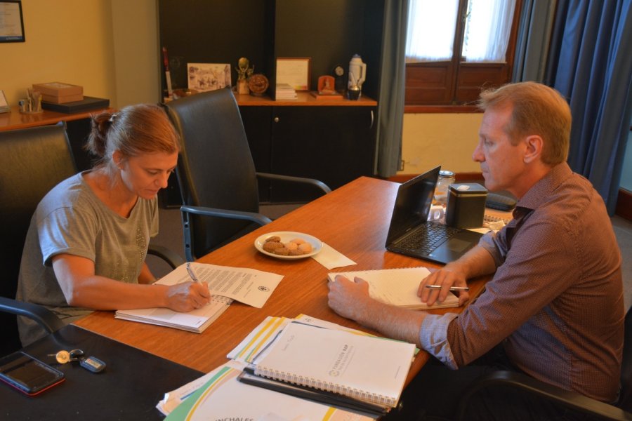 FOTO PRENSA CONCEJO// REUNION//El encuentro cont&oacute; con la participaci&oacute;n de Mar&iacute;a Jos&eacute; Ferrero y Gonzalo Toselli.