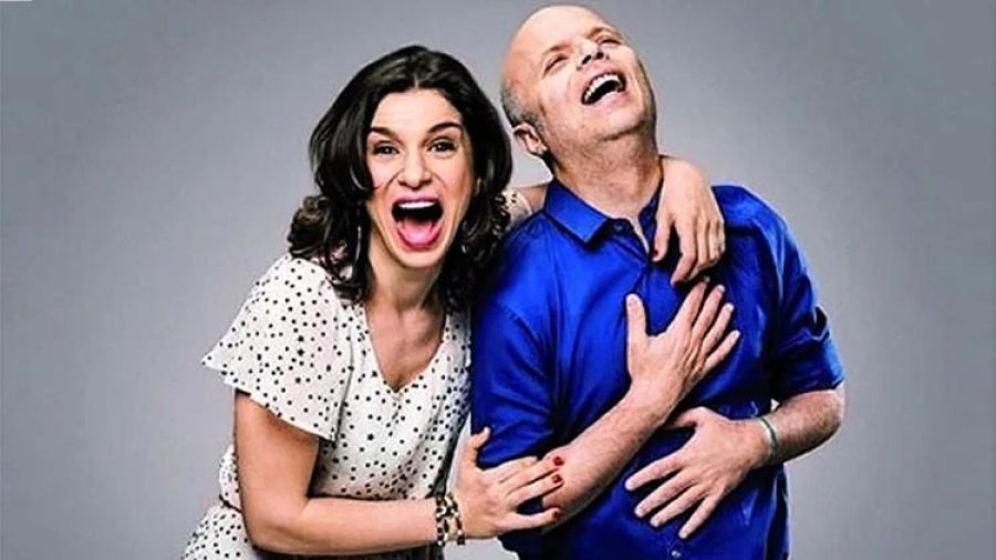 FOTO TELESHOW// HUMORISTAS.// Dalia Gutmann y su pareja Sebasti&aacute;n Wainraich.