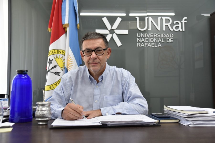 FOTO COMUNICACION UNRAF// RUBEN ASCUA./ Rector de la casa de estudios superiores.