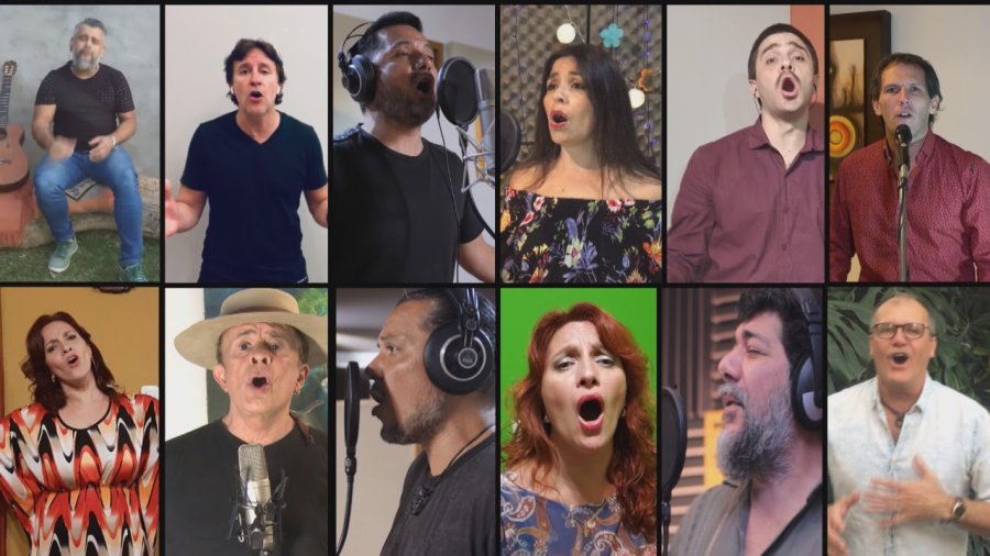 HIJOS DEL RIO/Los artistas que registraron la canci&oacute;n del rafaelino Efra&iacute;n Colombo y Claudio Palacios.