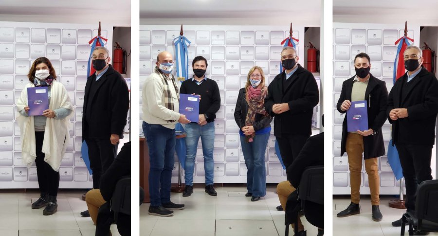 FOTO PRENSA AC// CONVENIOS//Participantes en el acto celebrado en la c&aacute;mara alta provincial.