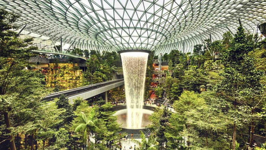 FOTO INTERNET SINGAPUR JARDINES DE LA BAHIA. (Gardens by the Bay) Albergan la catarata m&aacute;s alta y el mayor invernadero de cristal del mundo. FOTO INTERNET VITORIA-GASTEINZ. Jard&iacute;n vertical en la fachada del Palacio del Congreso de la capital del Pa&iacute;s