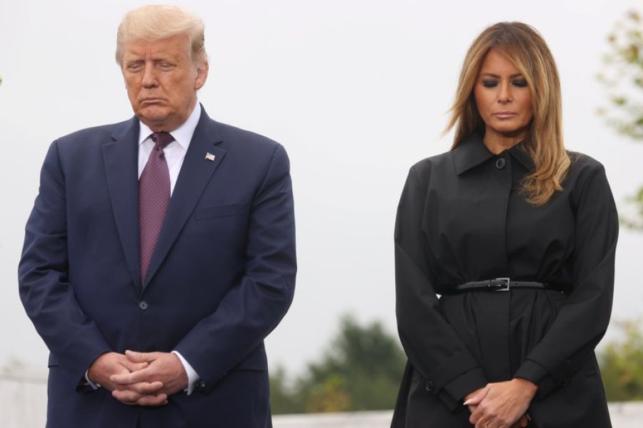 FOTO REUTERS EN PENNSYLVANIA. El presidente Donal Trump y la primera dama Melania.