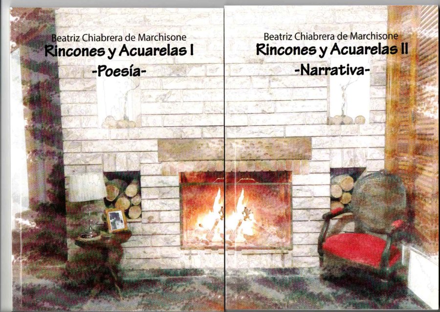 PORTADAS COMPARTIDAS//  Un aporte adecuado en dise&ntilde;o que convoca al elogio. RINCONES Y ACUARELAS I (Poes&iacute;a) RINCONES Y ACUARELAS II  (Narrativa) Autora: Beatriz Chiabrera de Marchisone Edici&oacute;n de Jorge Emilio Bossa (2019)