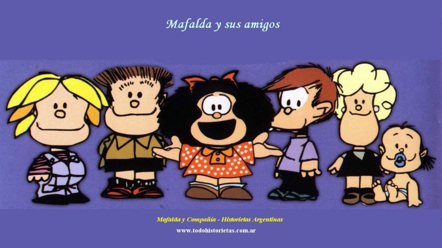 MAFALDA Y SUS AMIGOS// Los "hijos " del creador recientemente desaparecido.