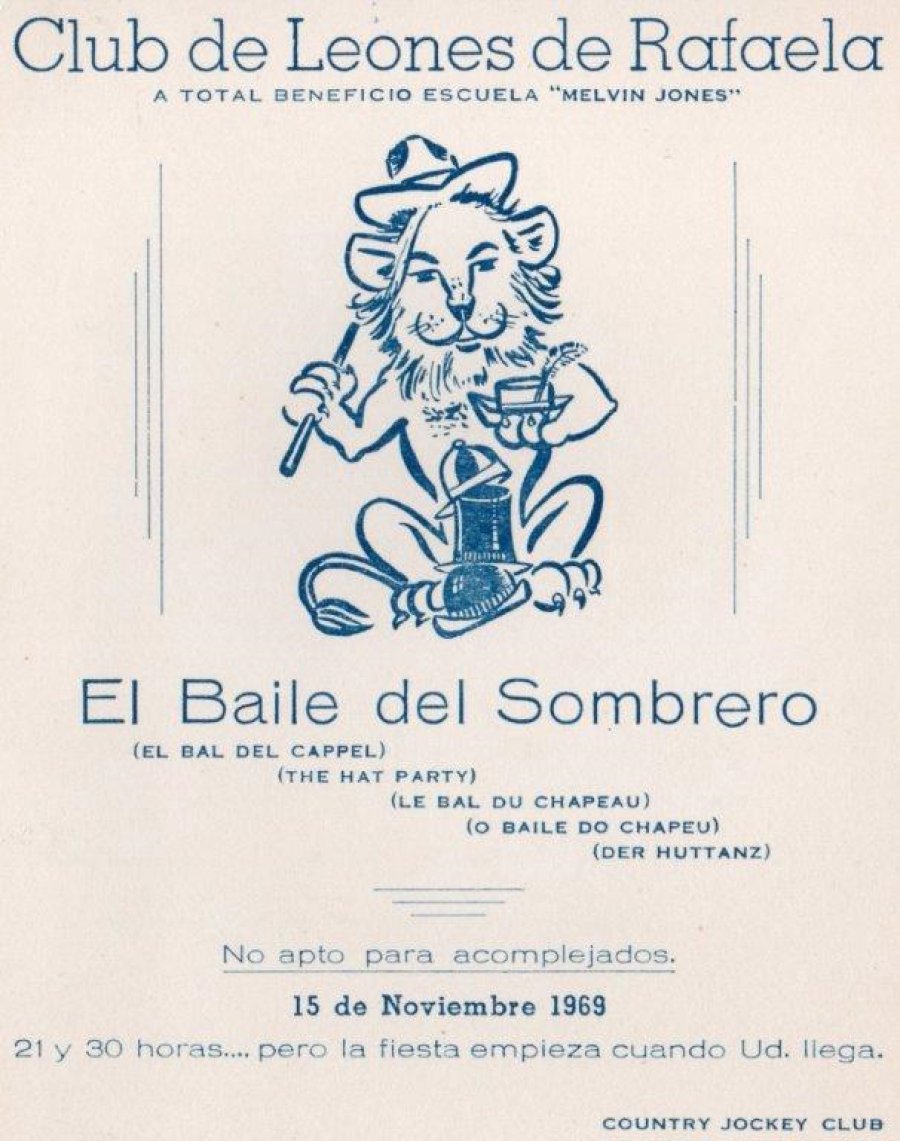 ARCHIVO R. VACCARONE// LA INVITACI&Oacute;N. &ldquo;La fiesta empieza cuando Ud. llega&rdquo;.