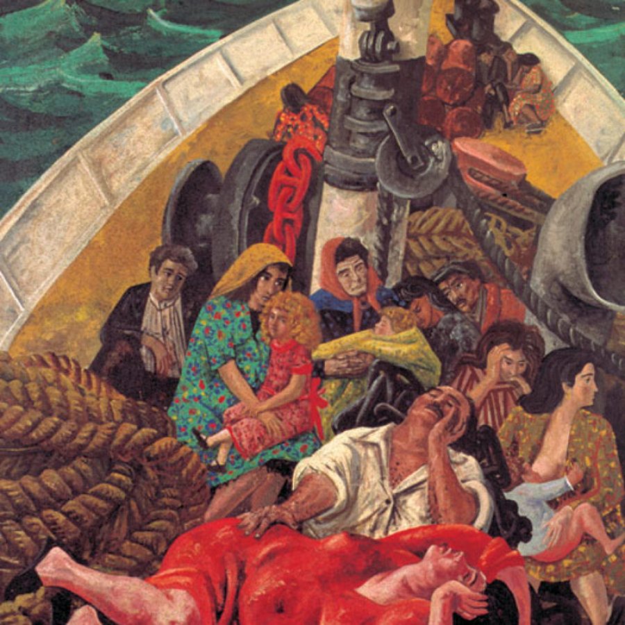 FOTO PRENSA CENTRO TOSCANO// LOS INMIGRANTES// Estupenda pintura de Antonio Berni.