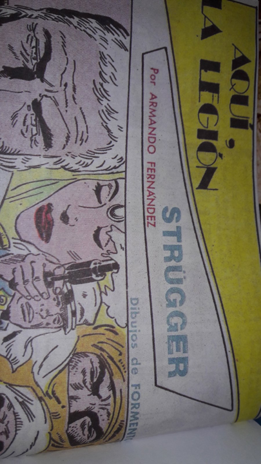 ARCHIVO PRIVADO EDP CORCHO x BETO. Oscar Favre en la visi&oacute;n de Beto. Tapa de la Revista Depormes-LA OPINION (N&uacute;mero 19-Marzo 1986). LA VIDA ILUSTRADA//  AQU&Iacute;, LA LEGI&Oacute;N. Un cl&aacute;sico de las historietas de la Editorial Columba.
