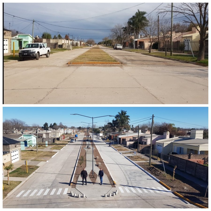FOTO PRENSA COMUNA// BV. L&Oacute;PEZ// As&iacute; luce la arteria remozada.