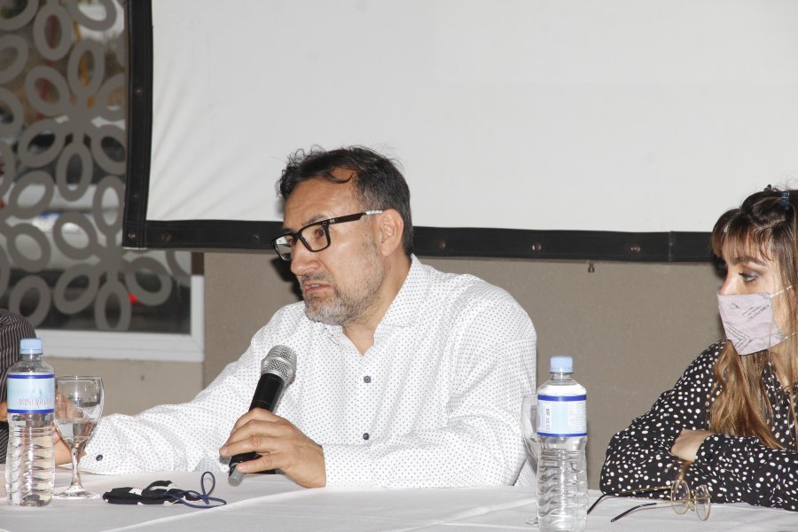 FOTO F. MELCHIORI// MARCELO RICO// Durante su exposici&oacute;n. ADRI&Aacute;N SOLA// Resalt&oacute; el significado del emprendimiento.